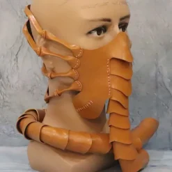 Ny Halloween Horror Alien Scorpion Maske Faux Læder Anti-insekt Maske