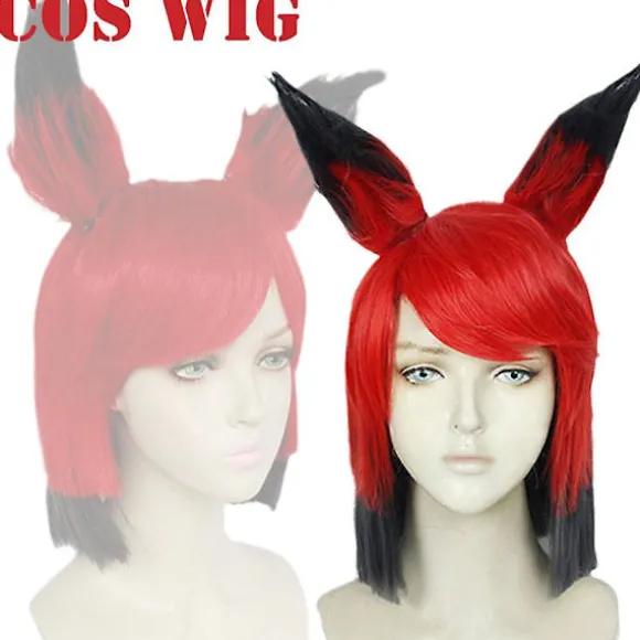 Ny Hazbin Cosplay Hotel ALASTOR Cosplay Parykker Hår Rekvisitter Halloween Karneval