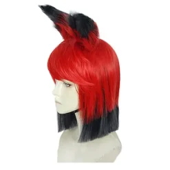 Ny Hazbin Cosplay Hotel ALASTOR Cosplay Parykker Hår Rekvisitter Halloween Karneval