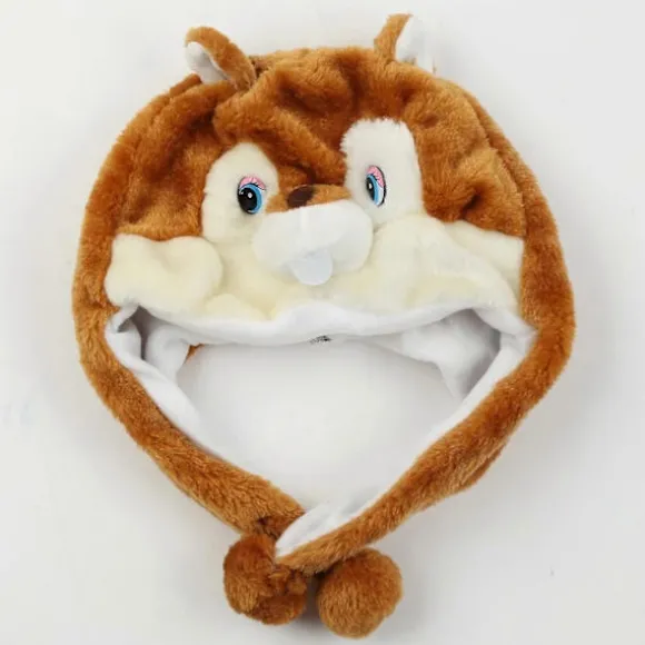 Ny stil krammedyr beanie superblød varm hue med øreklapper fluffy cosplay kostume flere stilarter vinterhue rosa får pink sheep