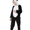 Nye efterårs- og vinterflanel dyre-onesies til hjemmet - Panda L