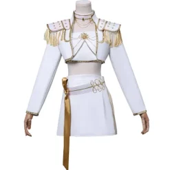 Nyt KPop Demon Hunters Cosplay Kostumesæt - Rumi Mira Zoey Halloween Fest Fancy Kjole til Kvinder, Hvid Mira Without Wig 140 Kids