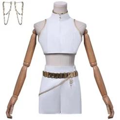 Nyt KPop Demon Hunters Cosplay Kostumesæt - Rumi Mira Zoey Halloween Fest Maskerade til Kvinder, Hvid Rumi Uden Paryk M Adults Rumi Without Wig