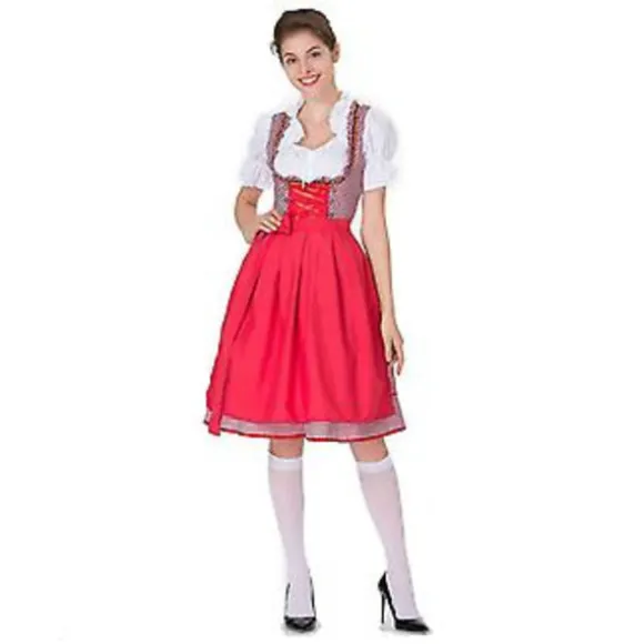 Oktoberfest kostume til kvinder - Kjole kostume Bayersk karnevalsfest, 100% nyt