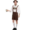 Oktoberfest-festdragt til mænd, tysk bayersk ølknegt, læderbukser, traditionel kostume, M