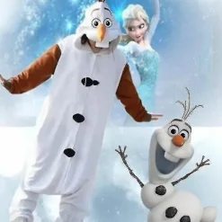 Olaf Frozen Voksen Snemand Kostume Kigurumi Pyjamas Pyjamas Ozq Høj Kvalitet [FW] XL XL