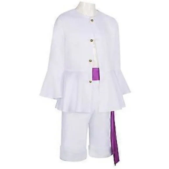 One Piece Luffy Cos Suit Solgud Nika Luffy Awakening Kostume Halloween Party Sæt (2XL)