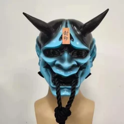 Oni Demon Oni Samurai Spøgelsesmaske Samurai Spøgelse Rojo