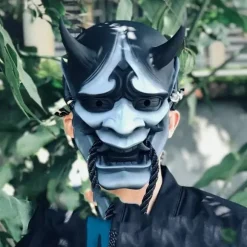 Oni Demon Oni Samurai Spøgelsesmaske Samurai Spøgelse Rojo