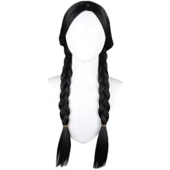 Onsdag Addams Voksen Børne Onsdag Cosplay Paryk V Adult A