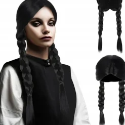 Onsdag Paryk med Fletninger - Addams