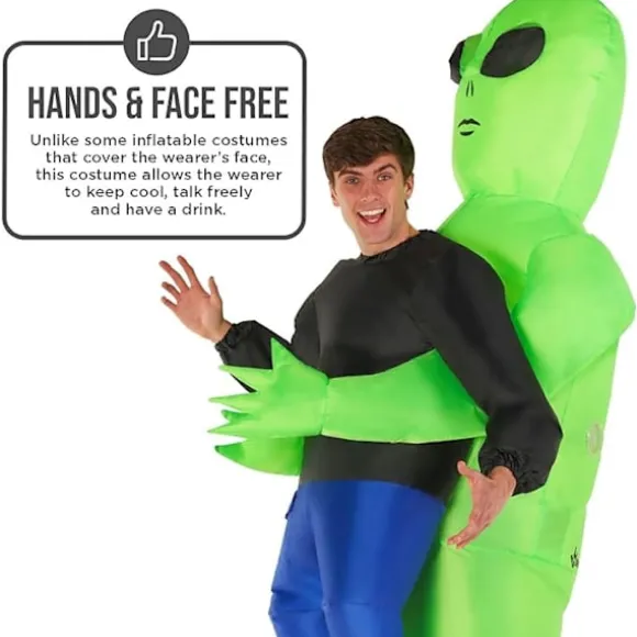 Oppustelig Alien Kostume til Voksne, Alien Bortførelseskostume, Kidnappet af Alien Kostume, Sjove Oppustelige Halloween Kostumer til Voksne V . voksen adult | Fyndiq