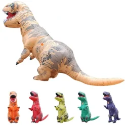 Oppustelig Dinosaur Kostume Cosplay Maskerade Halloween Børn Grøn Voksen Orange Børn Orange børn børn børn【GKS】 kids orange[co]