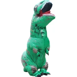 Oppustelig Dinosaur Kostume Cosplay Maskerade Halloween Børn grøn voksen grøn barn grøn barn-FA- børn kids green