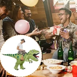 Oppustelig Dinosaur Kostume – Sjov Ride-On Halloweenkostume til Fest, Halloween & Sceneoptræden_TF_TF L-150-190cm