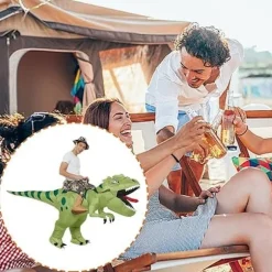 Oppustelig Dinosaur Kostume – Sjov Ride-On Halloweenkostume til Fest, Halloween & Sceneoptræden_TF_TF L-150-190cm