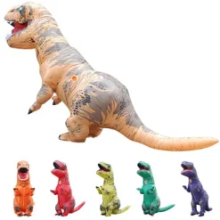 Oppustelig Dinosaur Kostume Cosplay Maskerade Halloween Børn Grøn Voksen Orange Børn Orange børn børn orange kids