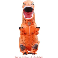 Oppustelig Dinosaur Kostume Cosplay Maskerade Halloween Børn Grøn Voksen Orange Børn Orange børn børn orange kids