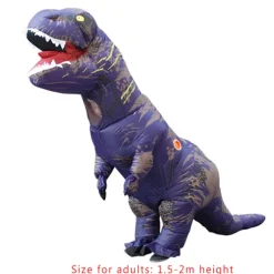 Oppustelig dinosaurkostume Cosplay Fancy Dress Halloween Børn grøn voksen lilla kids purple