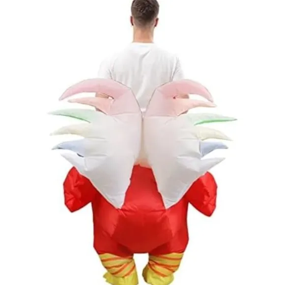 Oppustelig Dragt Oppustelig Kyllingedragt til Fest Halloween Jul Cosplay Voksenstørrelse F&Q adult adult rainbow