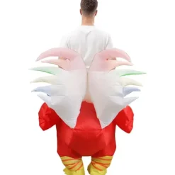 Oppustelig Dragt Oppustelig Kyllingedragt til Fest Halloween Jul Cosplay Voksenstørrelse F&Q adult adult rainbow