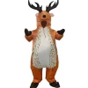 Oppustelig elgdragt til mænd, oppustelig elgkostume, oppustelig fancy rensdyr jumpsuit