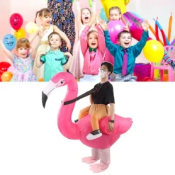Oppustelig Flamingo Kostume Vandtæt Polyesterstof Oppustelig Kostume til 150-190cm Voksen