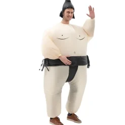 Oppustelig japansk Sumo-kostume til voksne - Sort[JUN] Black Japanese Sumo Adult size