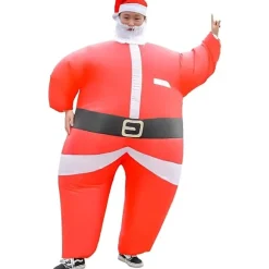 Oppustelig julemand ridekostume Halloween julekostume til voksne Oppustelige kostumer Cosplay Party Dress Up Santa Claus