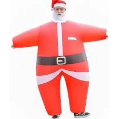 Oppustelig julemand ridekostume Halloween julekostume til voksne Oppustelige kostumer Cosplay Party Dress Up Santa Claus