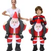 Oppustelig juletræskostume til voksne og børn, julemandskostume, Halloweenfest, som vist som vist