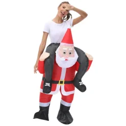 Oppustelig juletræskostume til voksne og børn, julemandskostume, Halloweenfest, som vist som vist