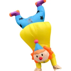 Oppustelig Klovnekostume Sjove Oppustelige Kostumer Håndstand Joker Kostume Halloween Kostume Cosplay Party Festival Parade Karneval Kostume Yellow