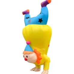 Oppustelig Klovnekostume Sjove Oppustelige Kostumer Håndstand Joker Kostume Halloween Kostume Cosplay Party Festival Parade Karneval Kostume Yellow