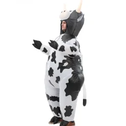 Oppustelig ko-kostume til voksne - Halloween og julefest ko milk cow Adult size