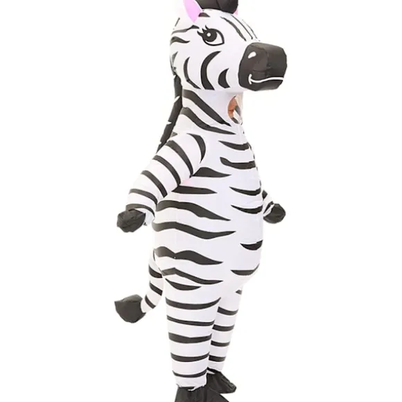Oppustelig kostume Zebra Kostume Sjovt Oppusteligt Dyrekostume Cosplay Party Jul Halloween Kostume Festival Kostume Jumpsuit