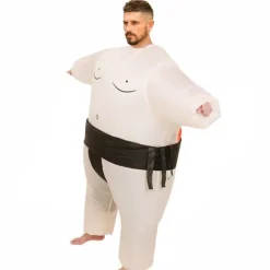Oppustelig Sumo Kostume, Sjov Udklædning Cosplay Bodysuit med Indbygget Blæser Pustes Hurtigt Op, Åndbart Rivfast Lugtfrit Materiale, Let black 150-190 | Fyndiq