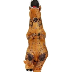 Oppustelig T-Rex Dinosaur Kostume til Voksne, Brun Halloween & Cosplay Kostume