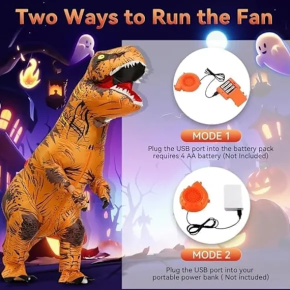 Oppustelig T-Rex Dinosaurkostume af høj kvalitet Halloween-udklædning til børn