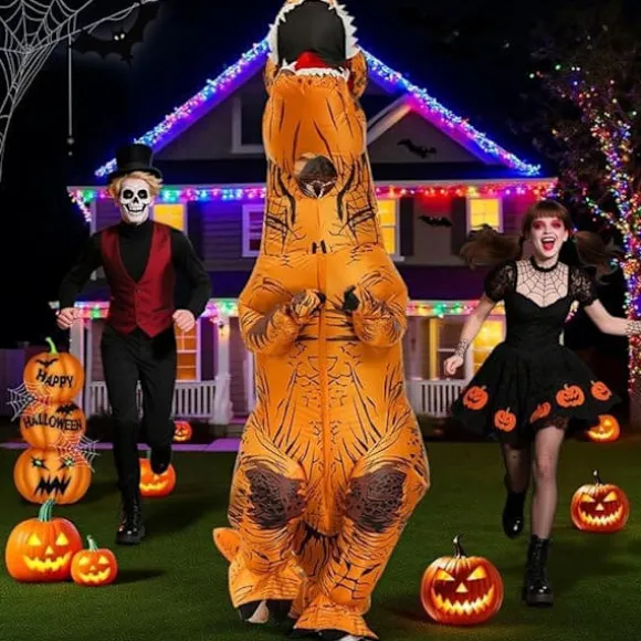 Oppustelig T-Rex Dinosaurkostume af høj kvalitet Halloween-udklædning til børn