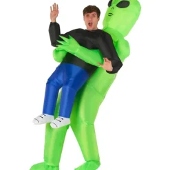 Oppusteligt Alien Abduction-kostume til voksne - Grønt Halloween-kostume [JUN] adult_OF adult