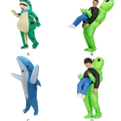 Oppusteligt Alien Halloween-kostume til voksne, sjovt oppusteligt kostume til mænd og kvinder
