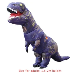 Oppusteligt dinosaurkostume Cosplay Maskerade Halloween Børn adult purple