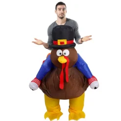 Oppusteligt kostumesæt til jul og Halloween rolleleg, sjove kostumer til mænd og kvinder