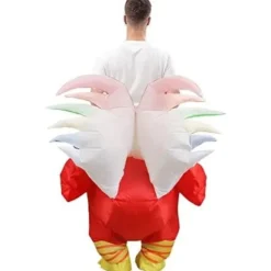 Oppusteligt Kyllingekostume til Fest Halloween Jul Cosplay Voksenstørrelse F&Q voksne-tfrf