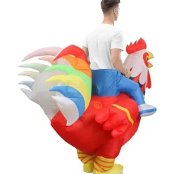 Oppusteligt Kyllingekostume til Fest Halloween Jul Cosplay Voksenstørrelse F&Q voksne-tfrf