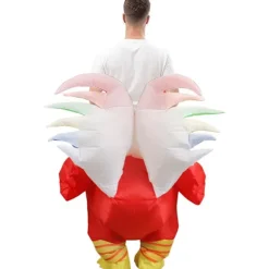 Oppusteligt Kyllingekostume til Fest Halloween Jul Cosplay Voksenstørrelse F&Q voksne-tfrf
