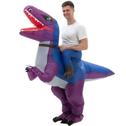Oppusteligt Velociraptor-kostume til voksne - Dinosaur Halloween-kostume Velociraptor Voksenstørrelse Velociraptor velociraptor Adult size