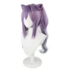 Original God Ting Neon Fast Rain skulptur klar paryk anime spil Udskær klar cosplay dobbelt hestehale progressiv katteører modellering 70cm