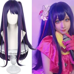 Oshi No Ko Hoshino Ai Paryk Langt Syntetisk Hår Halloween Cosplay Party Tilbehør